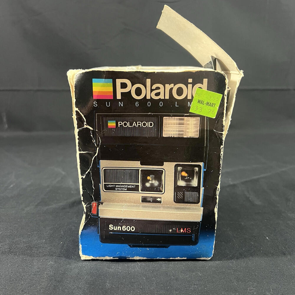 Polaroid Sun 600 LMS Instant Film Flash Land Camera w/ Strap Box & Manual